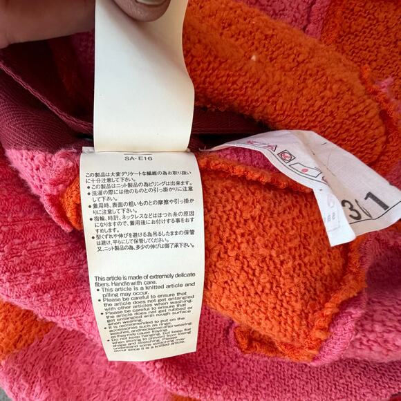 SACAI: Men's Red Argyle Cotton Cardigan - 1 - Picture 8 of 10